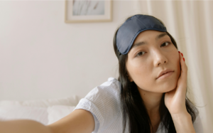 girl with tired face